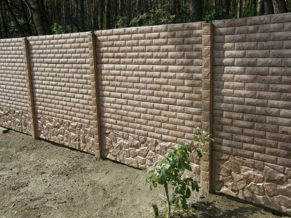 Забор из бетона декоративные панели фото